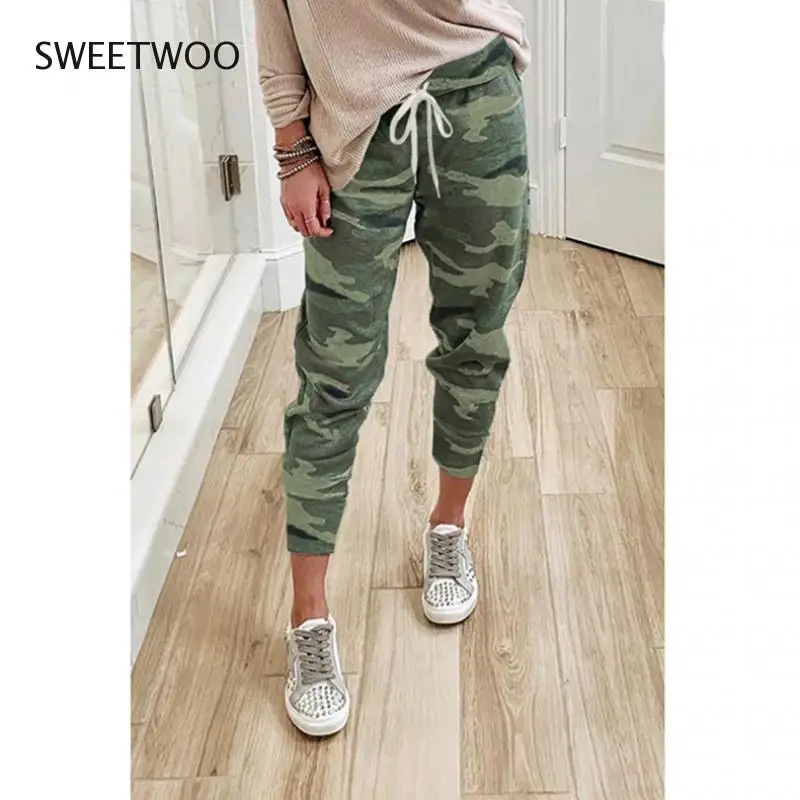 Women Joggers Streetwear Trousers High Waist Camo Pants Loose Sweat Pants Femme Streetwear Trousers S-5Xl