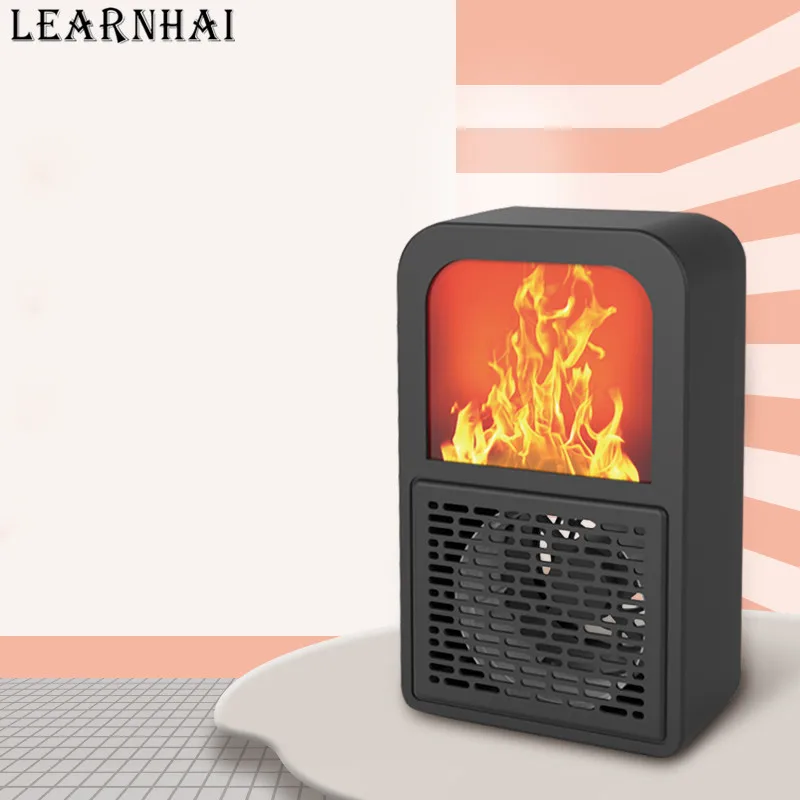 LEARNHAI Рождественский подарок 400 Вт мини электрический 3D обогреватель пламени