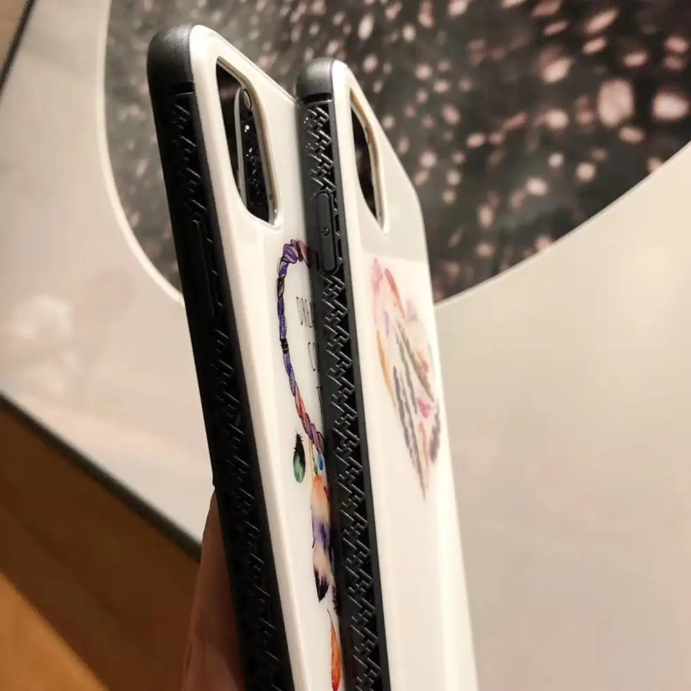 Роскошный цветной чехол для телефона из закаленного стекла iphone 7 8 6 6s Plus XS Max XR X