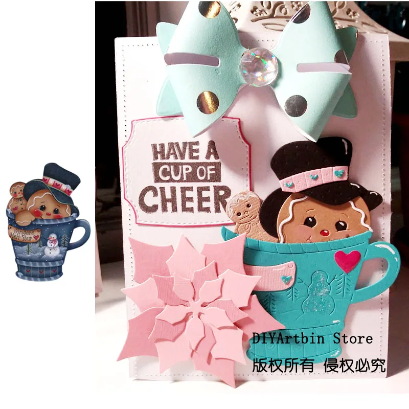 Рождественский снеговик имбирный металлический вырубной штамп новинка 2019