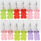 Серьги-подвески в виде медведей Gummy для женщин, подростков, девушек, минималистичные Эффектные серьги-подвески в виде медведя, модные ювелирные изделия, подарки