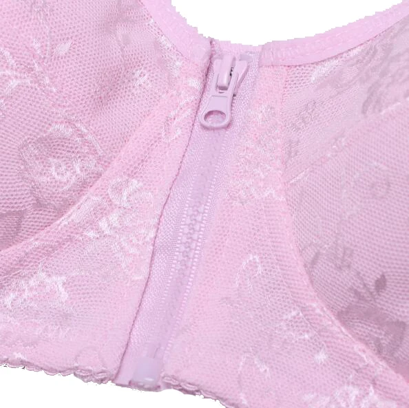 Комфортное женское нижнее белье с полным покрытием спереди, кружевной бюстгальтер с цветочной вышивкой, не покрываемый беспроводной бюстгальтер 36, 38, 40, 42, 44, 46 B