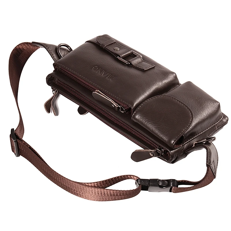 Брендовые поясные сумки YIANG из натуральной кожи забавные мужские дорожные