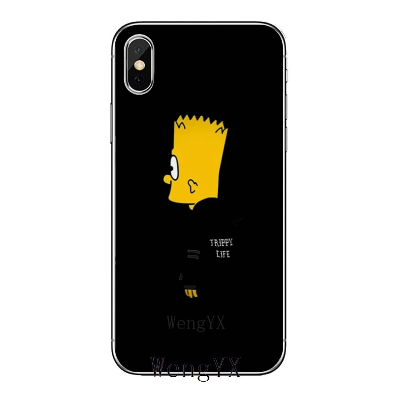 Мягкий чехол для samsung Galaxy A10 A30 A40 A50 A60 A70 A6s A8 A9s J4 J6 Prime Plus Барт Симпсон с персонажами из мультфильмов - Цвет: Preto-A-06