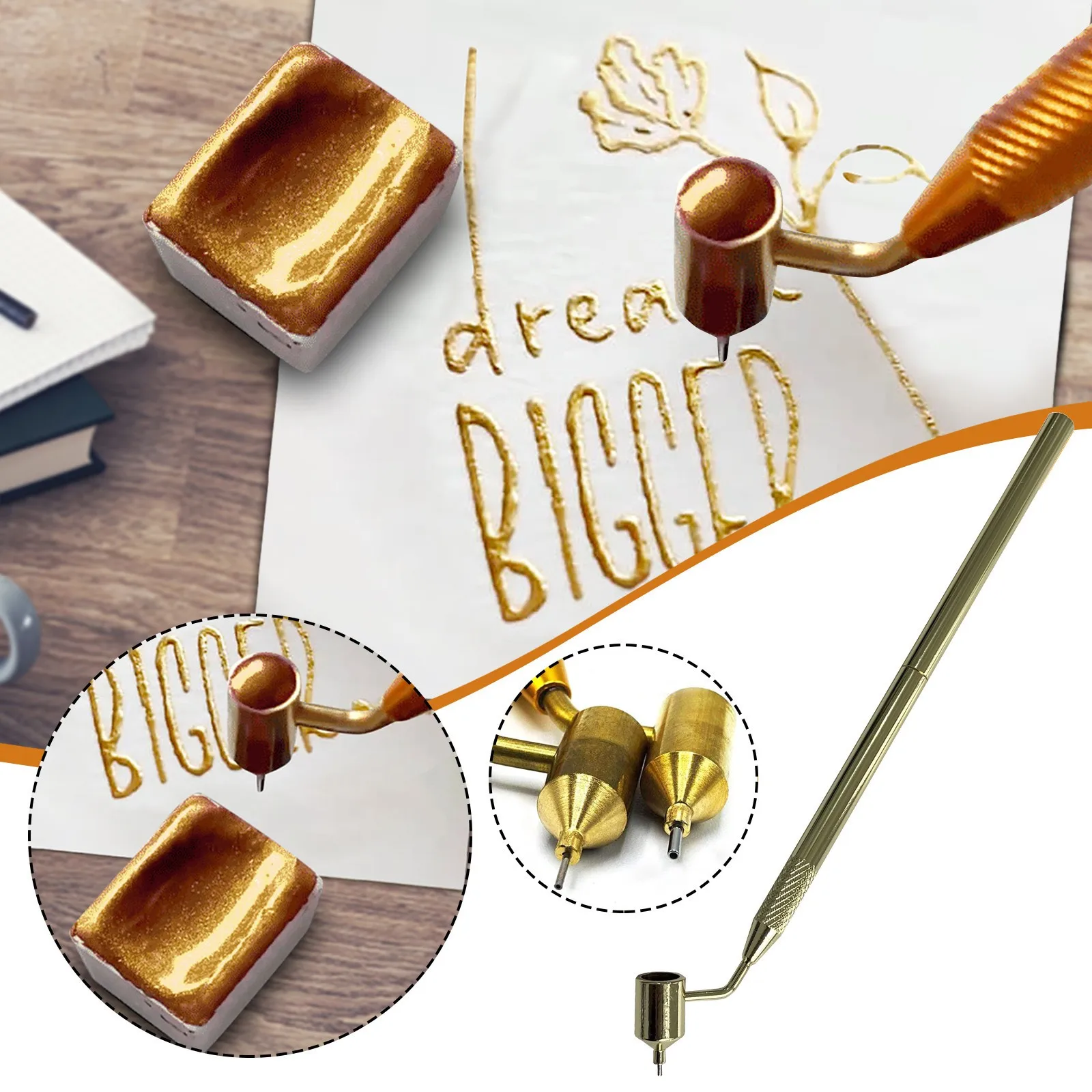 Slanting Fine-line Paint Pen Large Fluid Writer Applicator 0.7/0.5mm Art Supplies Drawing Pens | Дом и сад