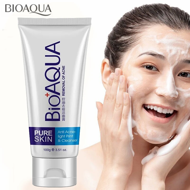 

BIOAQUA Acne Treatment Facial Cleanser Face Washing Products Blackhead Remove Oil-control Deep Cleansing Foam Shrink Pores 100g