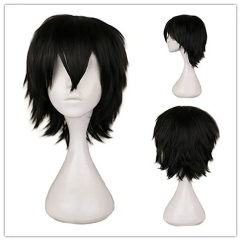 Short Wig Black White Purple Red Blue Synthetic Cosplay Hair Costume Party High Temperature Fiber Wigs multi 20 color