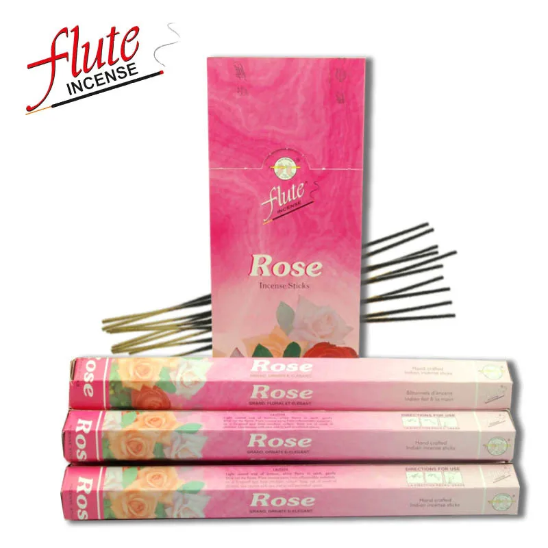 Rose Флейта 120 палочки/коробка мульти-стиль индийский Ладан палочки Арома палочки окружающей среды ароматизатор цветной дым шалфея палочки - Аромат: Rose