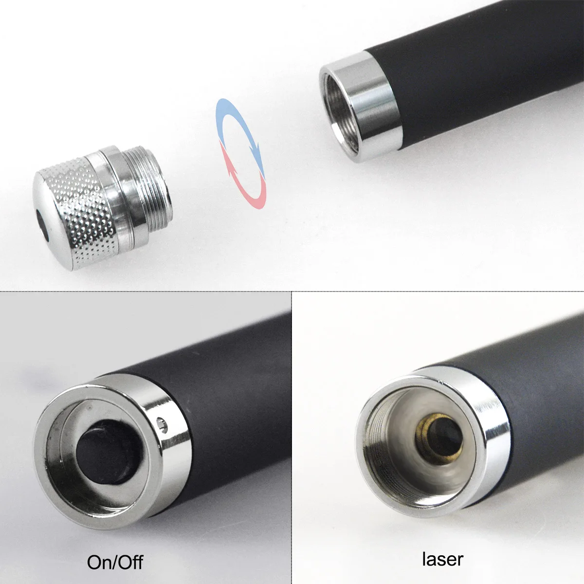Лазерная указка CWLASER 2 в 1 с фиолетовым/450 нм синим/650 красной звездой и ручным