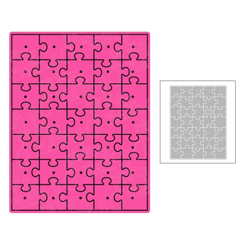 Новинка 2020 прямоугольный пазл фоторамка металлические штампы для резки сделай