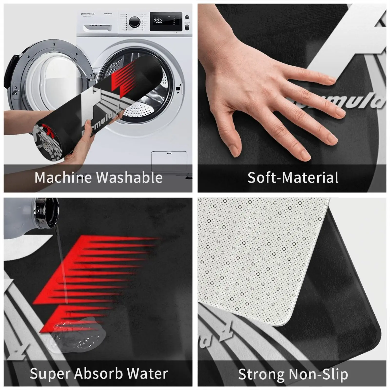 Коврик коврик Мягкий Нескользящий Formila 1 Новинка 2020 команда Maclaren Лучшая подходит