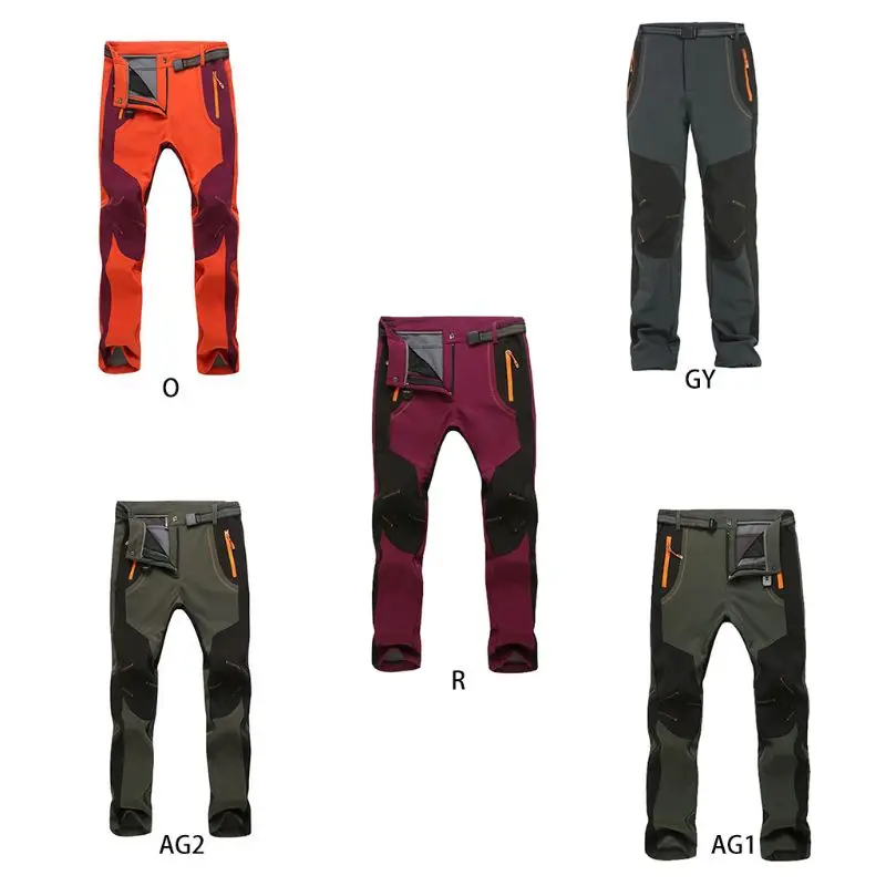 Мужские и женские уличные водонепроницаемые походные штаны зимние