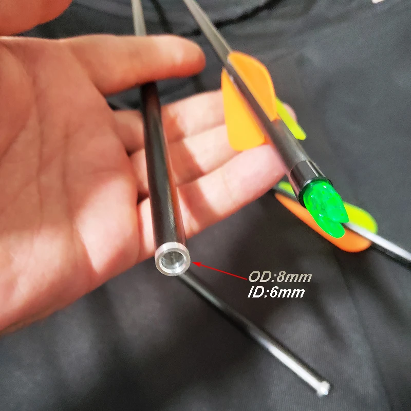 Новые стрелы для стрельбы из лука 30 дюймов стекловолокна 500 позвоночника OD 8 ММ