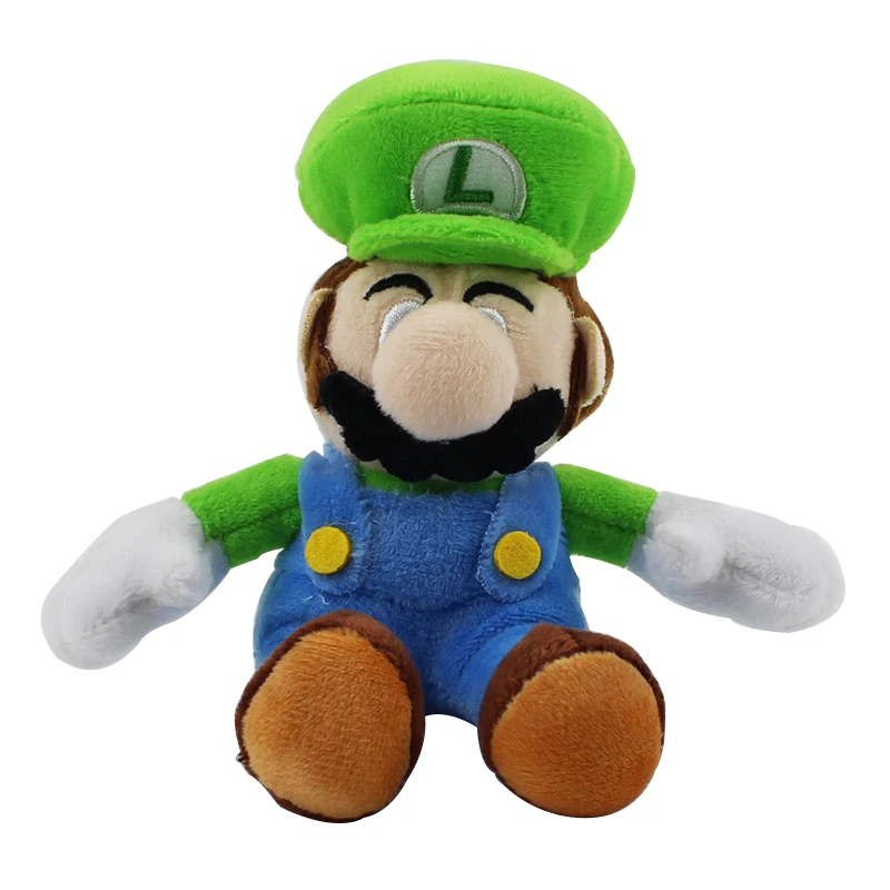Супер Марио Йоши Гумба застенчивый парень Toadette Diddy Kong бомба Пиранья гриб Nabbit Koopa черепаха гусеница осьминог плюшевые игрушки - Цвет: 14cm luigi keychin