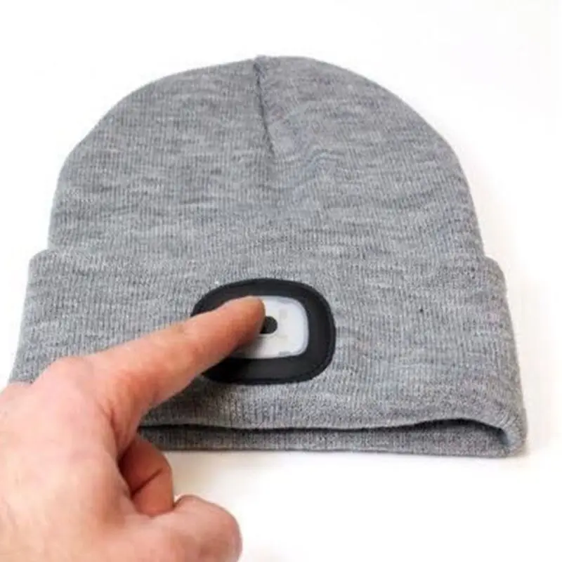

USB Rechargeable 4LED Outdoor Sport Beanie Hat Light Lamp Winter Wear Cap Parts Drop Shipping