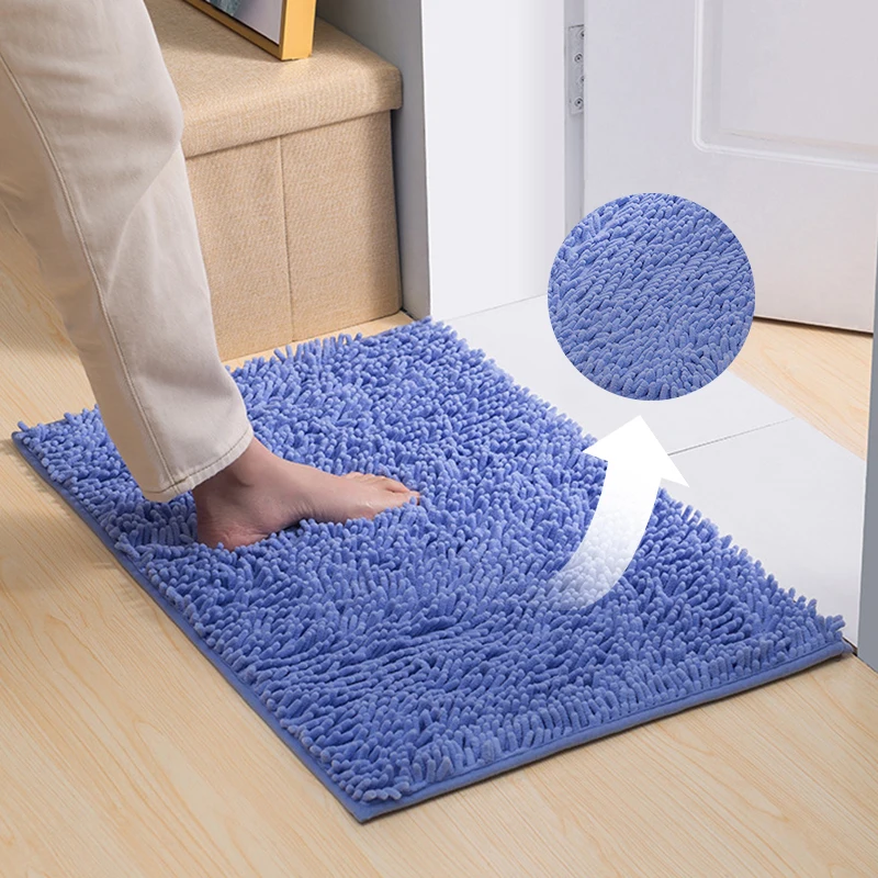 

Soft Carpet Anti-slip Bathroom Rugs Super Absorbent Floor Door Mat Anti-fouling Small Carpet Soild Color Pet Mat 40x60cm