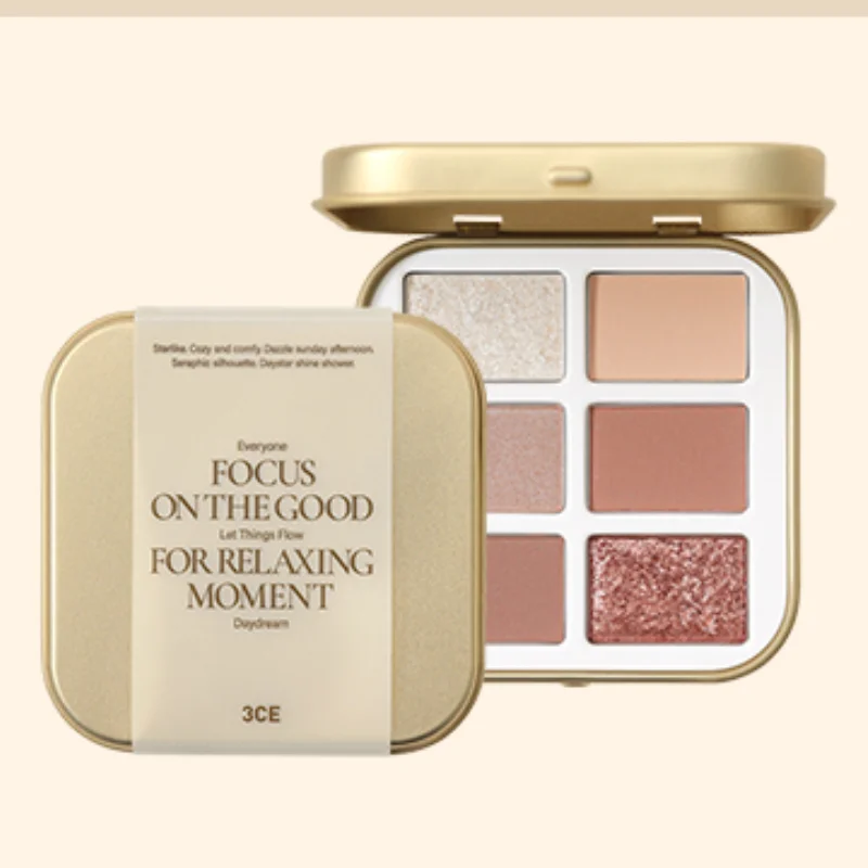 

GY железная коробка шесть цветов Тени для век Палетка молока чай цветные блестки универсальные