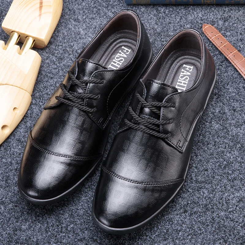 

Men Leisure Shoes Zapatos Casuales Para Hombre De Cuero Men Black Casual Shoes Men's Sneakers Man Leather For 2020