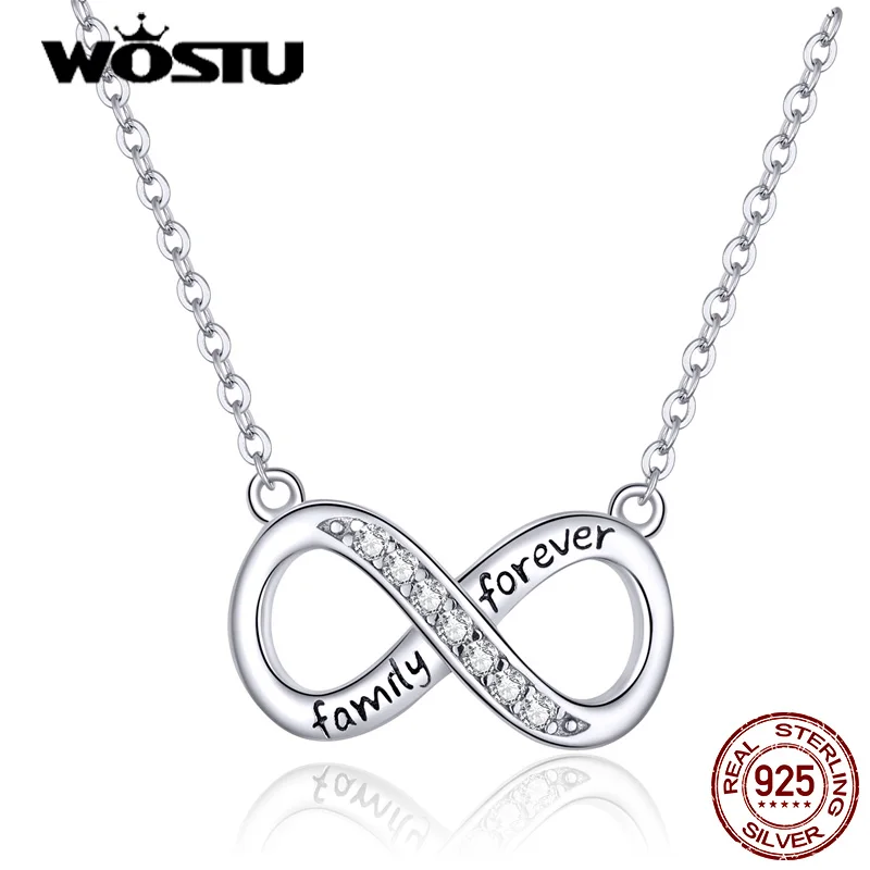 Женская подвеска в виде знака бесконечности из серебра 925 пробы|Ожерелья| |