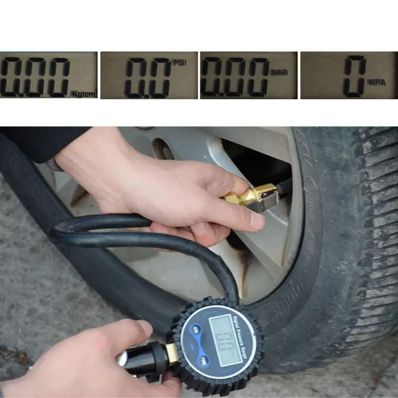

Digital Tire Inflator Pressure Gauge Air Compressor Pump Quick Connect Coupler For Car Motorcycle