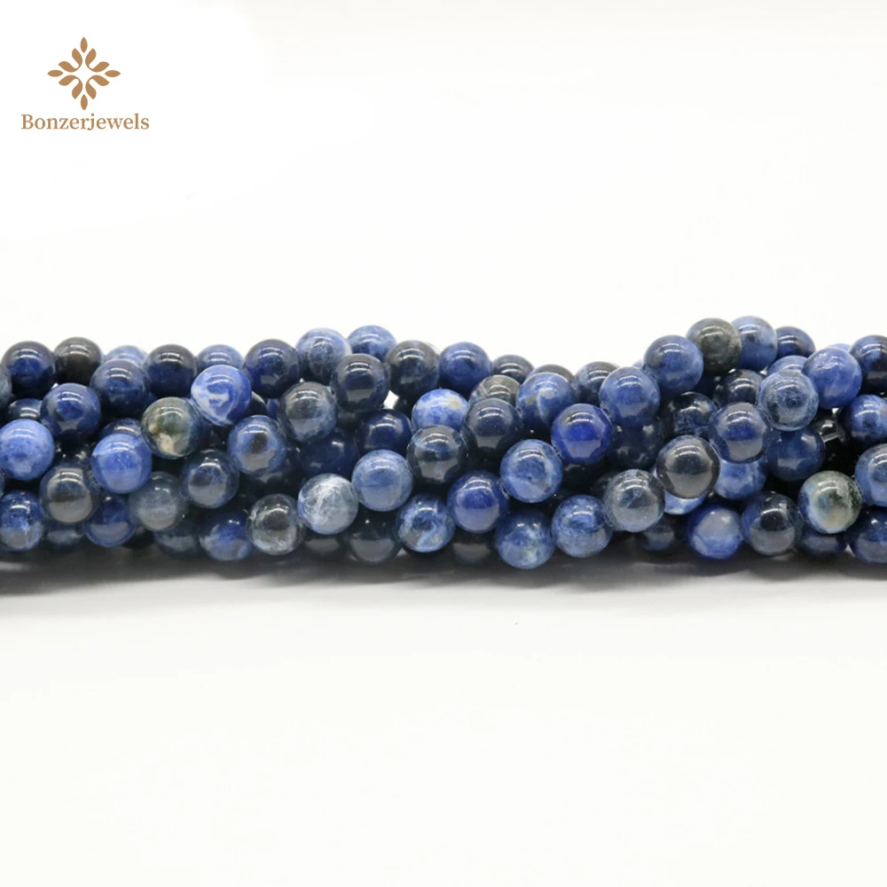 

Wholesale TOP Level Natural 4/6/8/10/12mm Blue Sodalite Beads For Jewelry Making Design Fashion Stone Diy Bracelet Necklace