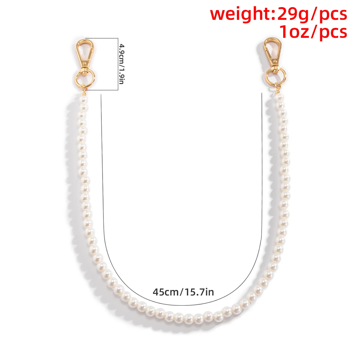

Kpop Imitation Pearl Waist Chain Belt for Women Girls Vintage Aesthetic Acrylic Beads Key Lock Chains Body Jewelry Decoration