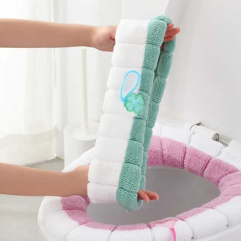 Полностью закрытое дизайнерское сиденье для унитаза с рисунком сердца зимнее