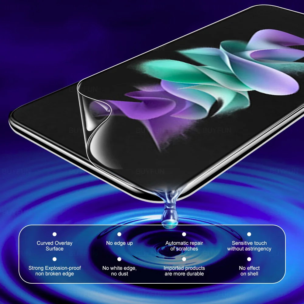 Передняя + задняя Гидрогелевая пленка для Samsung Galaxy Z Flip3 5G защитная крышка