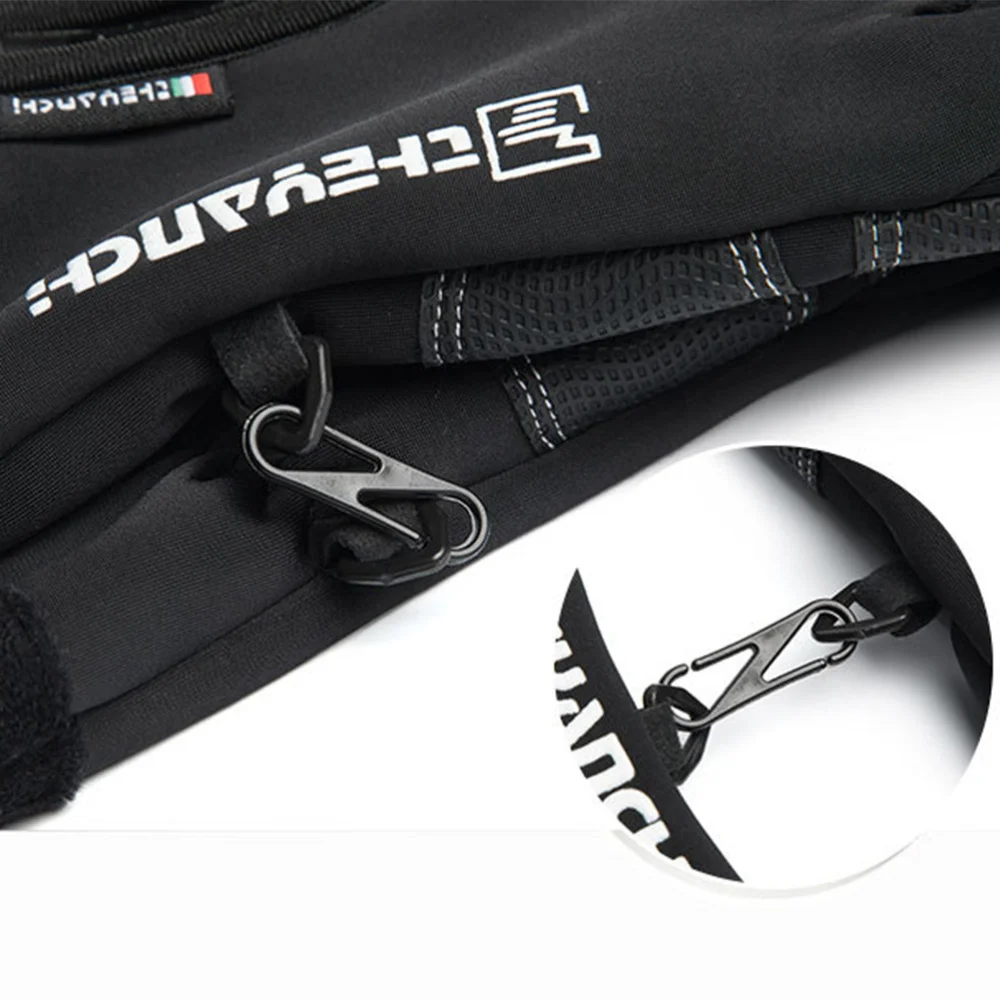 

1 Pair Winter Riding Warm Windproof Waterproof Bike Touch Screen Mountaineering for Men (Black,)