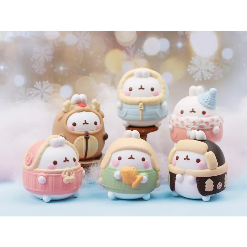 

2021Popular in Korea Molang Rabbit Kawaii Key Buckle Cartoon Pendant Decoration Car Key Chain Knapsack Pendant Doll Parts Lovers
