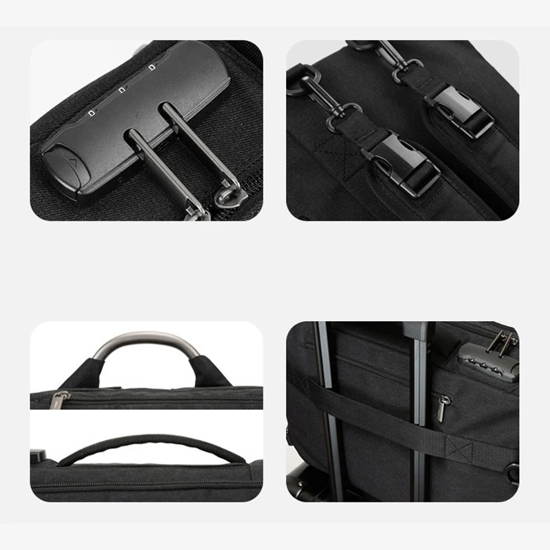 Fashion Waterproof Oxford Men Backpacks Anti Theft Password Lock Male Daily Business Short Trip Travel Laptop Bagpack | Багаж и сумки