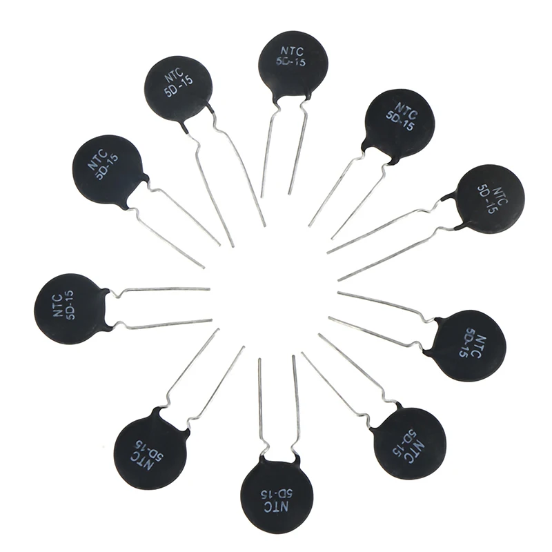

10pcs/lot Thermistor Resistor NTC 5D-15 5D15 Thermal Resistor Wholesale