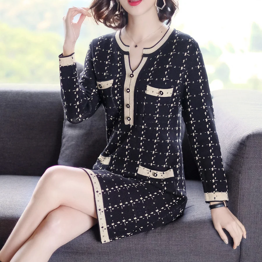 Женское винтажное мини платье с длинным рукавом элегантное облегающее большого