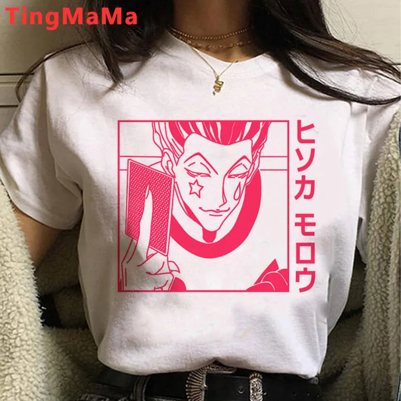 HISOKA MOROW футболки с графическими принтами для мужчин Kawaii летние топы Футболка