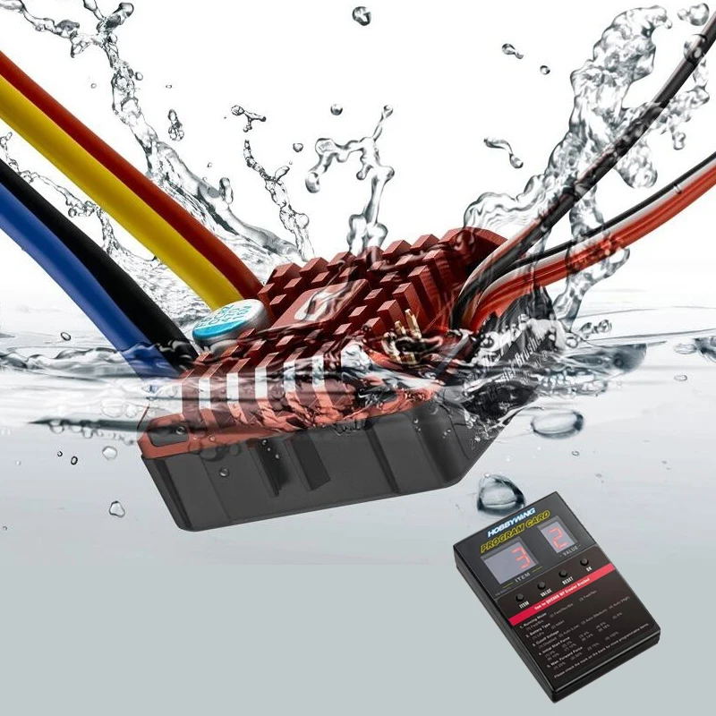 2 шт. водонепроницаемые ЩЕТОЧНЫЕ карточки 80A ESC + программа для гусеничных машин 1:10