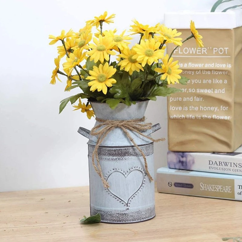 

New Heart-shaped Gardening Flower Pot Flower Arrangement Flower Metal Craft Flower Arrangement Decoration J7A7427