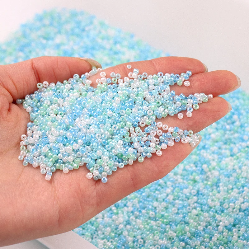 Стеклянные бусины 20 глянцевых цветов разные размеры 2 мм 3 4 круглые разделители