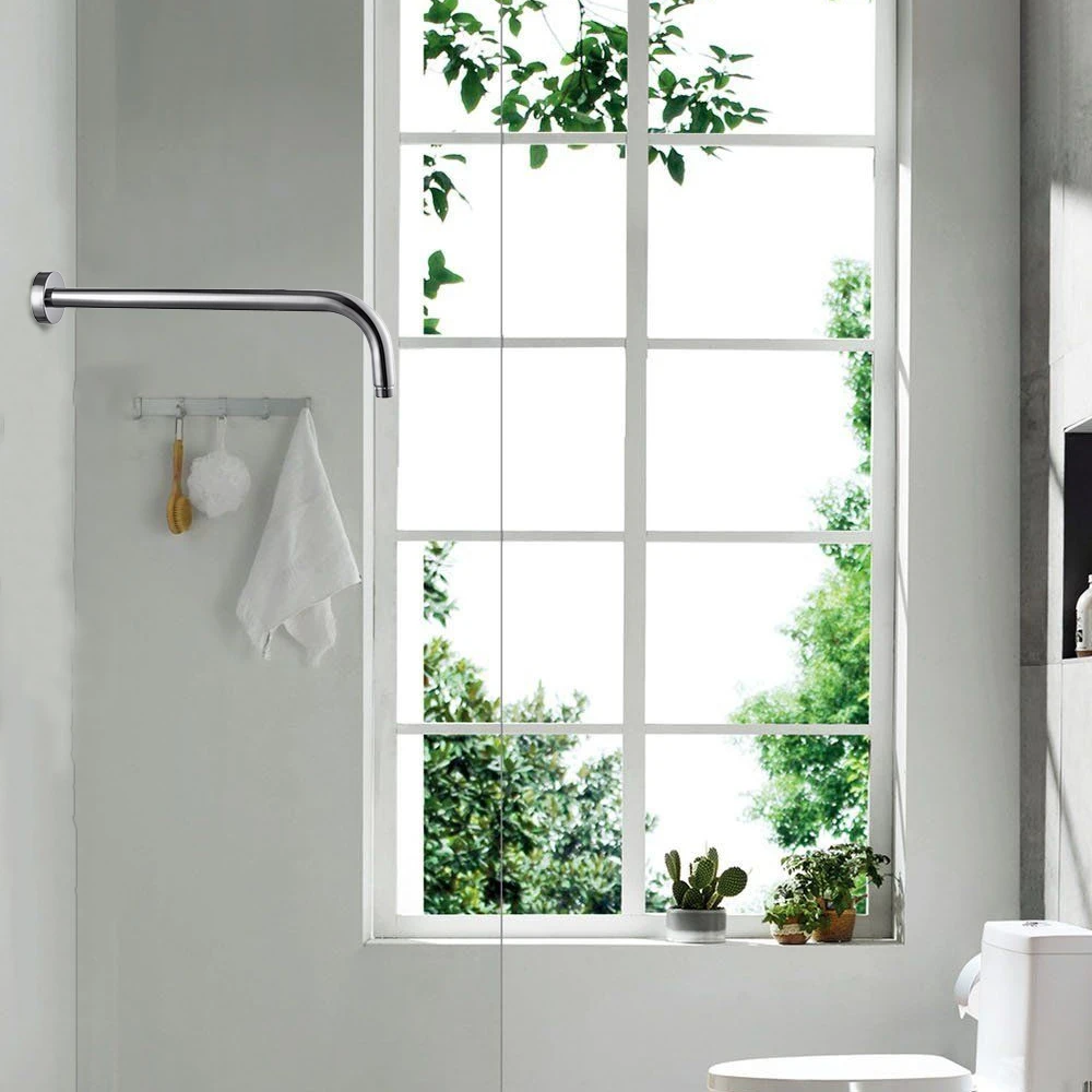 Новая l образная хромированная насадка для душа удлинитель набор серебряная