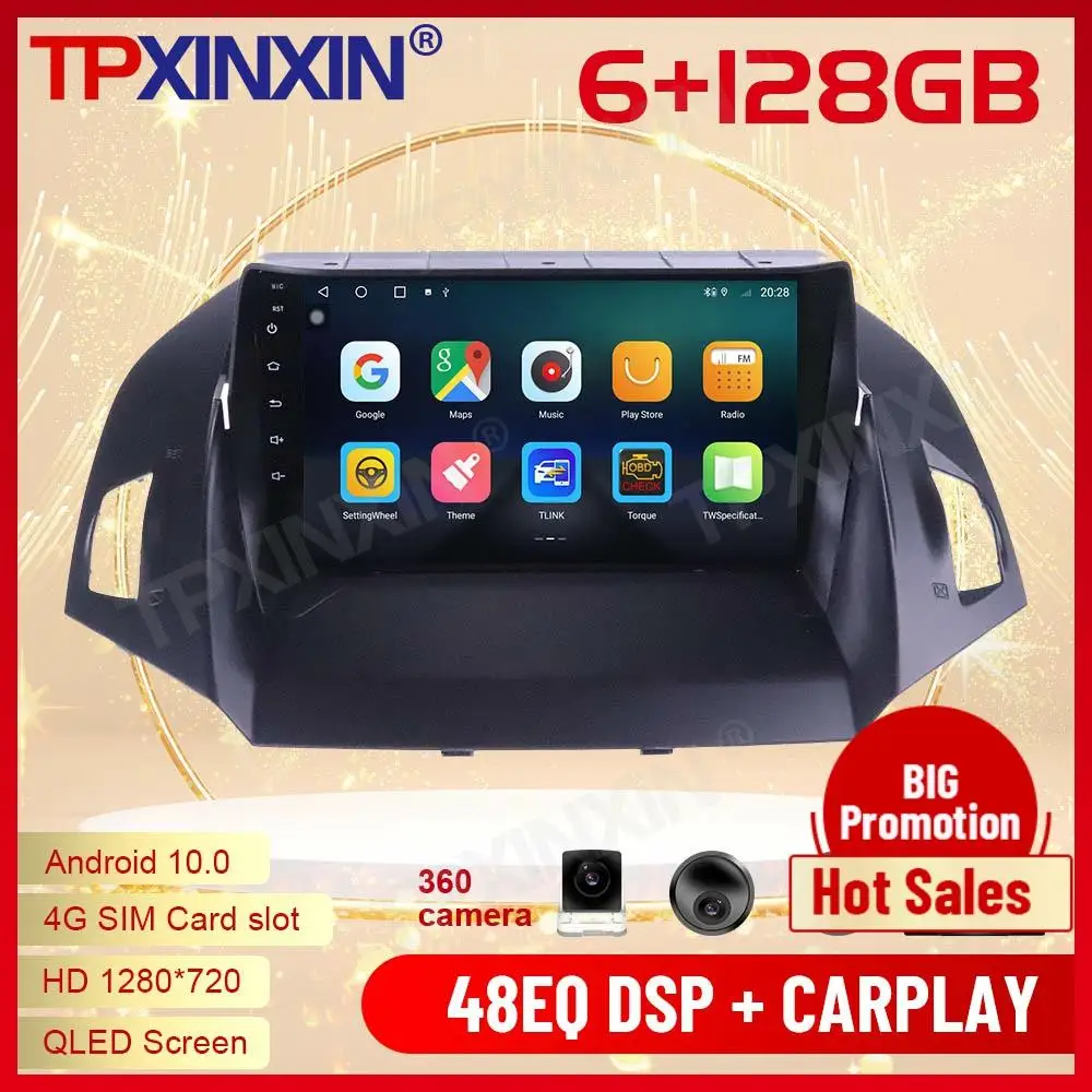 Online 2 Din Carplay Android Radio Empfänger Multimedia Für Ford Kuga Escape 2012 2013 2014 2015 2016 2017 2018 2019 Recorder Kopf Einheit
