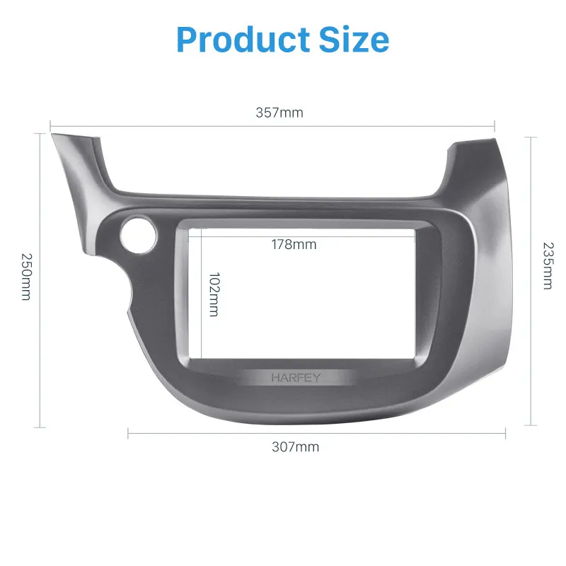 Двойной Дин Радио Рамка фасции рамка CD накладка панель для 2008 2013 Honda Fit LHD аудио