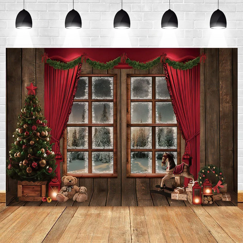 

Рождественские фоны для фотосъемки фон окно винтажная деревянная стена Новорожденный ребенок виниловый Фотофон фотозона Фотостудия