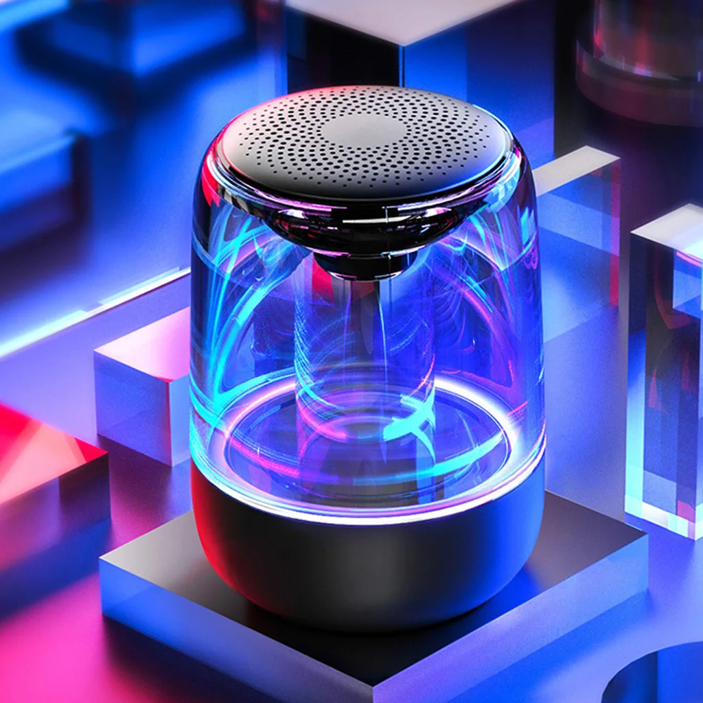 Автомобильный портативный Bluetooth динамик светодиодный цветной мини Саундбар с