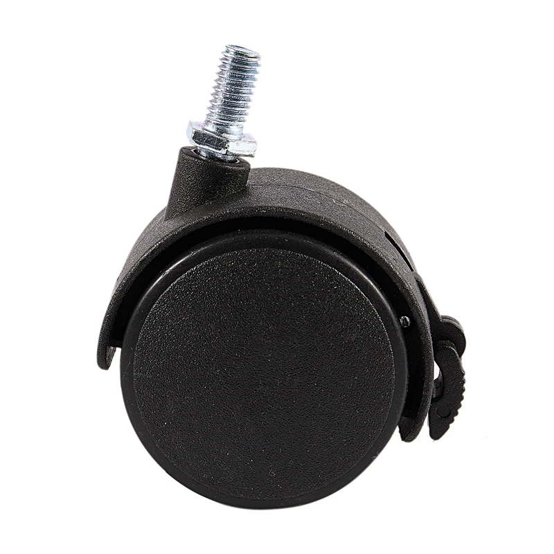 Furniture Swivel Locking Caster 8mm Screw Stem 2-inch Dia Wheel Black | Обустройство дома