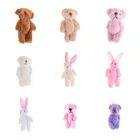 Миниатюрный пушистый медведь 3,5 см6 см, кролик, плюшевая мягкая детская игрушка, кукла, медведь, плюшевая мягкая игрушка, кукла, аксессуары для волос, плюшевая игрушка, куклы