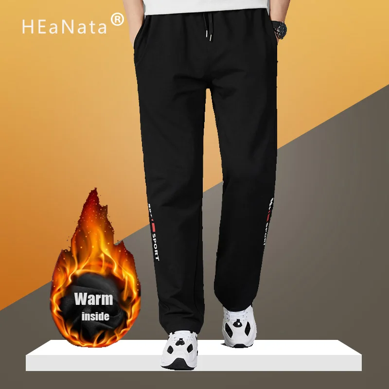 

2020 зимние размера плюс 5XL бег Штаны толстые теплые пот Штаны тренажерный зал Для мужчин бегунов Штаны свободный покрой Штаны Бодибилдинг Бр...