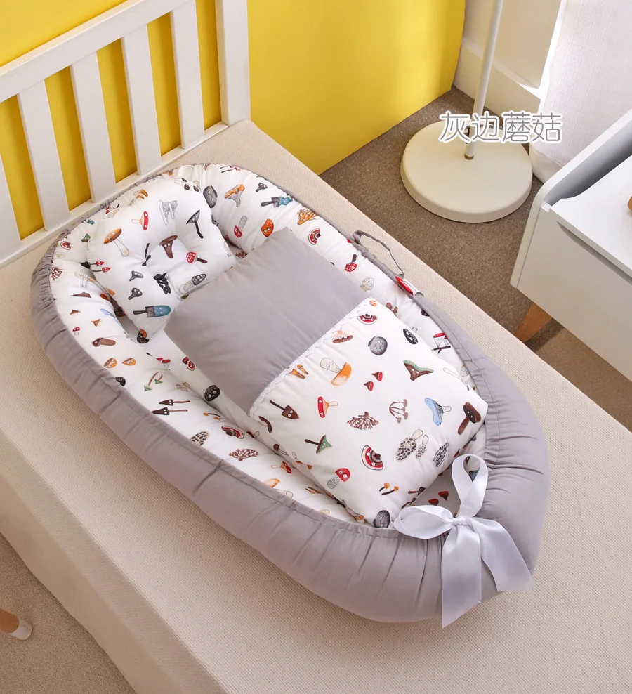 

85X50CM Portable Baby Nest with Quilt Baby Crib Toddler Bed Kid Baby Cot Bed