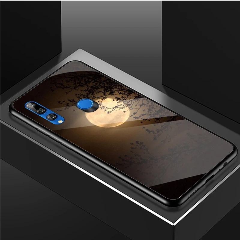Чехол для Huawei honor 8X 9 10i 20i 20Lite 20Pro 30 Pro из закаленного стекла с изображением гор