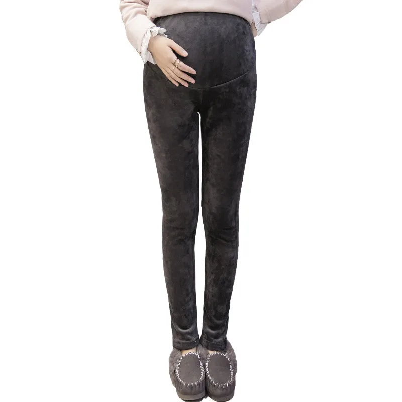 

Winter Maternity Velvet Pants Adjustable Waist Leggings Thick Pregnant Women Pregnancy Clothes Ropa Mujer Maternal