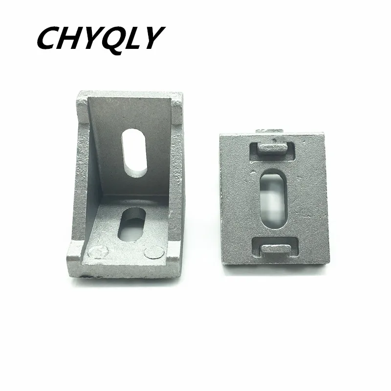 

20pcs/lots 3030 corner fitting angle aluminum 35 x 35 L connector bracket fastener match use 3030 industrial aluminum profile