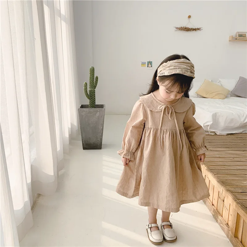 Весна-Осень 2020 Новое поступление хлопковое платье принцессы в Корейском стиле с